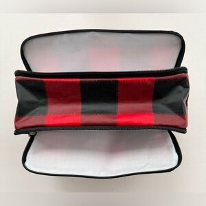 SCOUT 3-way Plaid Red Black Travel Toiletry Bag